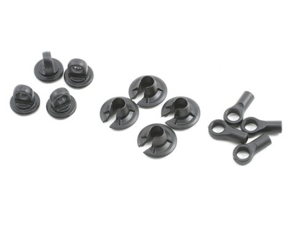 LOSA5321 10mm Shock Plastic Set (4)