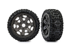 Traxxas 3.0" Gray Wheels w/ Sledgehammer Tires (2) - 9073