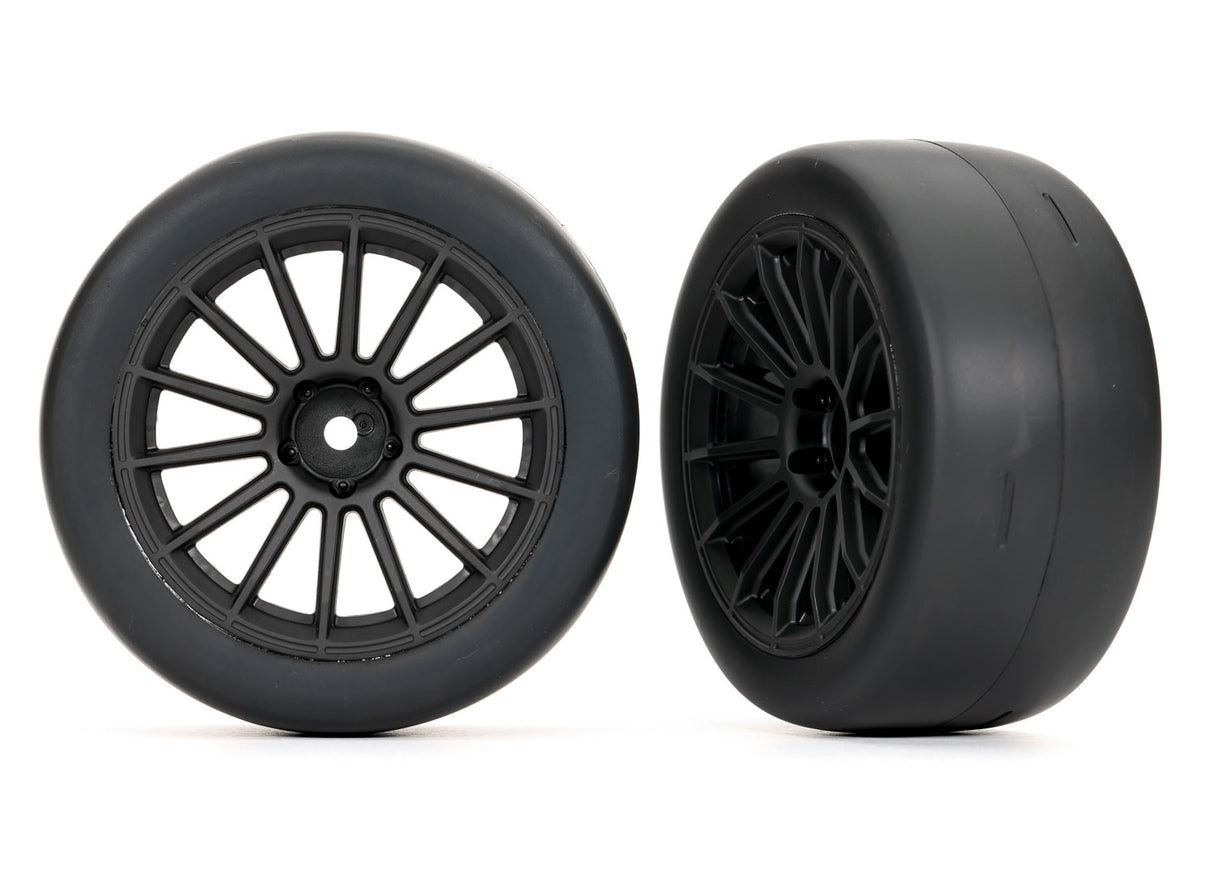 Traxxas 2.0" Black Front Wheels & Response Tires (2)