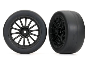 Traxxas 2.0" Black Front Wheels & Response Tires (2) - 9374