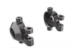 Steering blocks, 6061-T6 aluminum (left & right)/ 2.5x12mm BCS (2)/ 2x6mm SS (4) - 9737-GRAY - 9737-GRAY