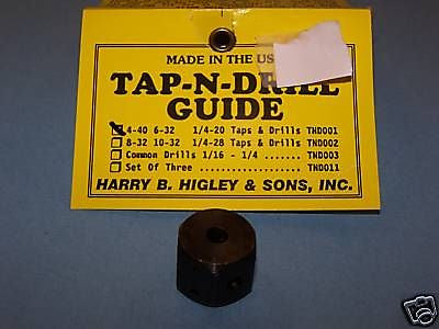 TAP-N-DRILL GUIDE 1/4-20 TAPS AND DRILLS TND001