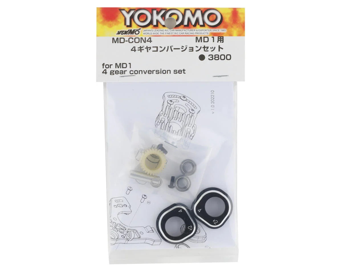 Yokomo MD 1.0 Four Gear Transmission Conversion - YOKMD-CON4