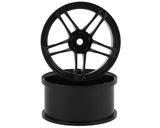 Mikuni AVS Model T5 5-Split Spoke Drift Wheels Black 2 7mm Offset w/12mm Hex - DW-1427BK