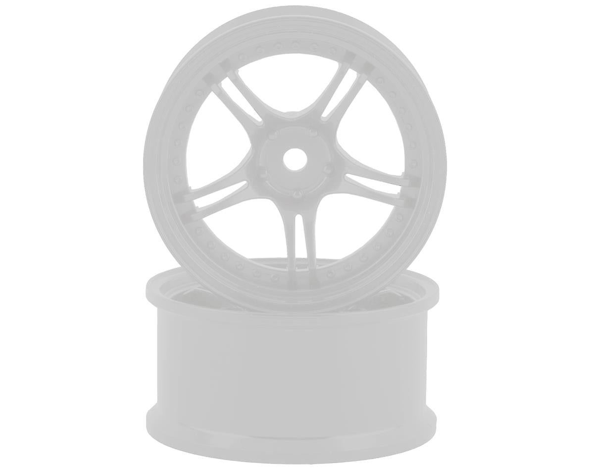 RC Art SSR Professor SPX 5-Split Spoke Drift Wheels White 2 Deep Face 8mm Offset w/12mm Hex - RCA-ART-WW-0108WH