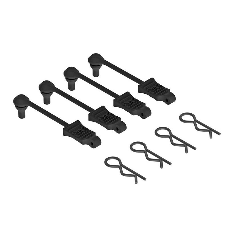Body Clip Retainer 1/10 Scale Black 4 - ARAC3445
