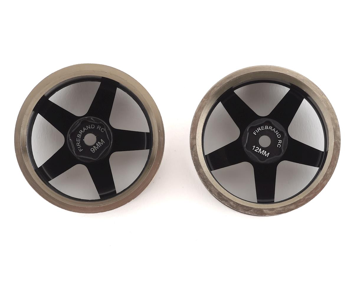 Firebrand RC HighFive PRO SERIES Aluminum Drift Wheels 4 Gunmetal/Black 9mm/12mm Offset w/12mm Hex - FBR1MTXHI5073
