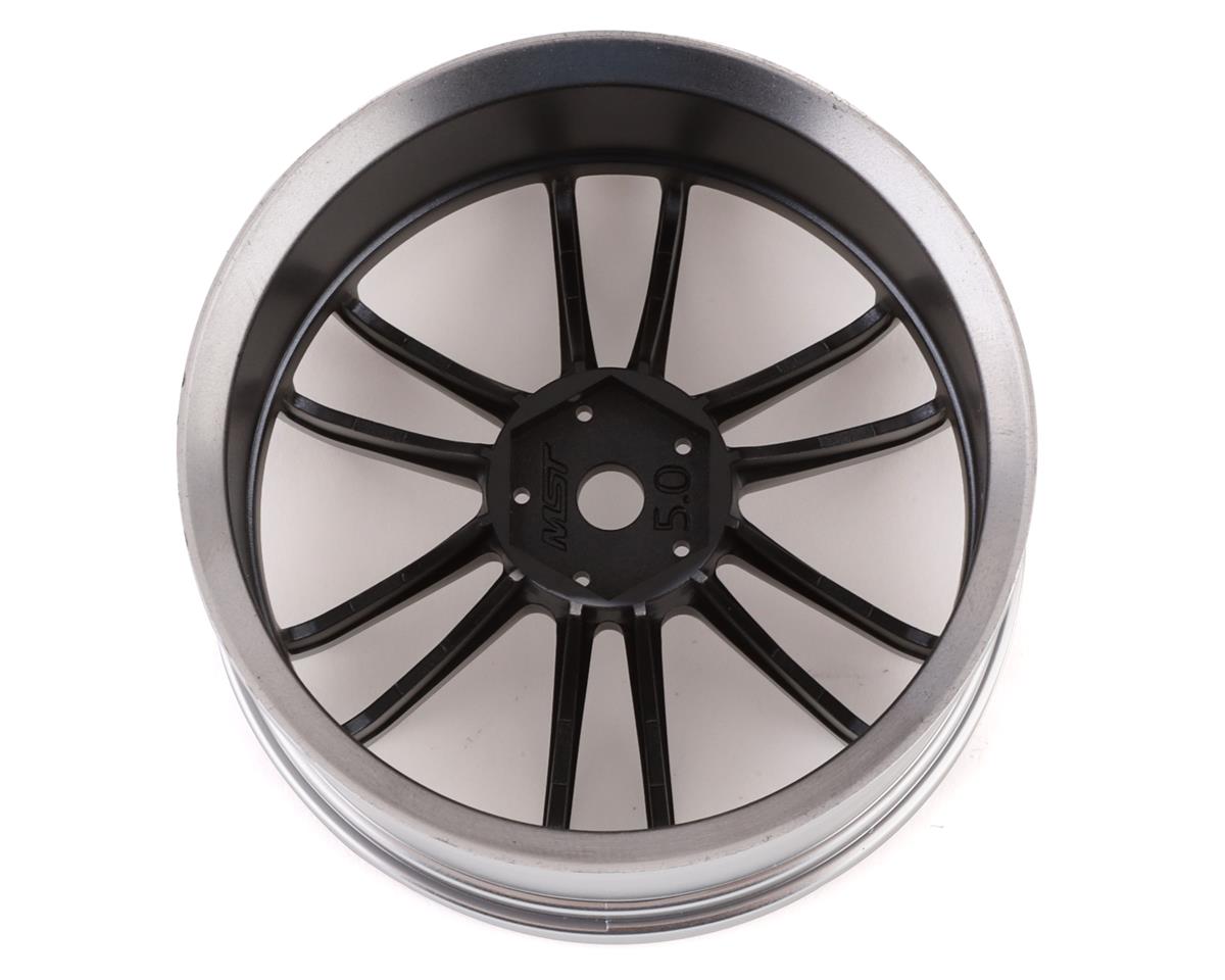MST TSP Wheel Set Flat Silver 4 5mm Offset w/12mm Hex - MXS-832063FS