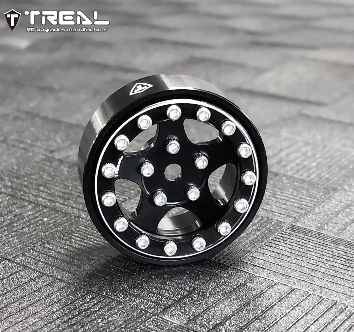 Axial SCX24 Aluminum Beadlock Rims Black - TRC-137