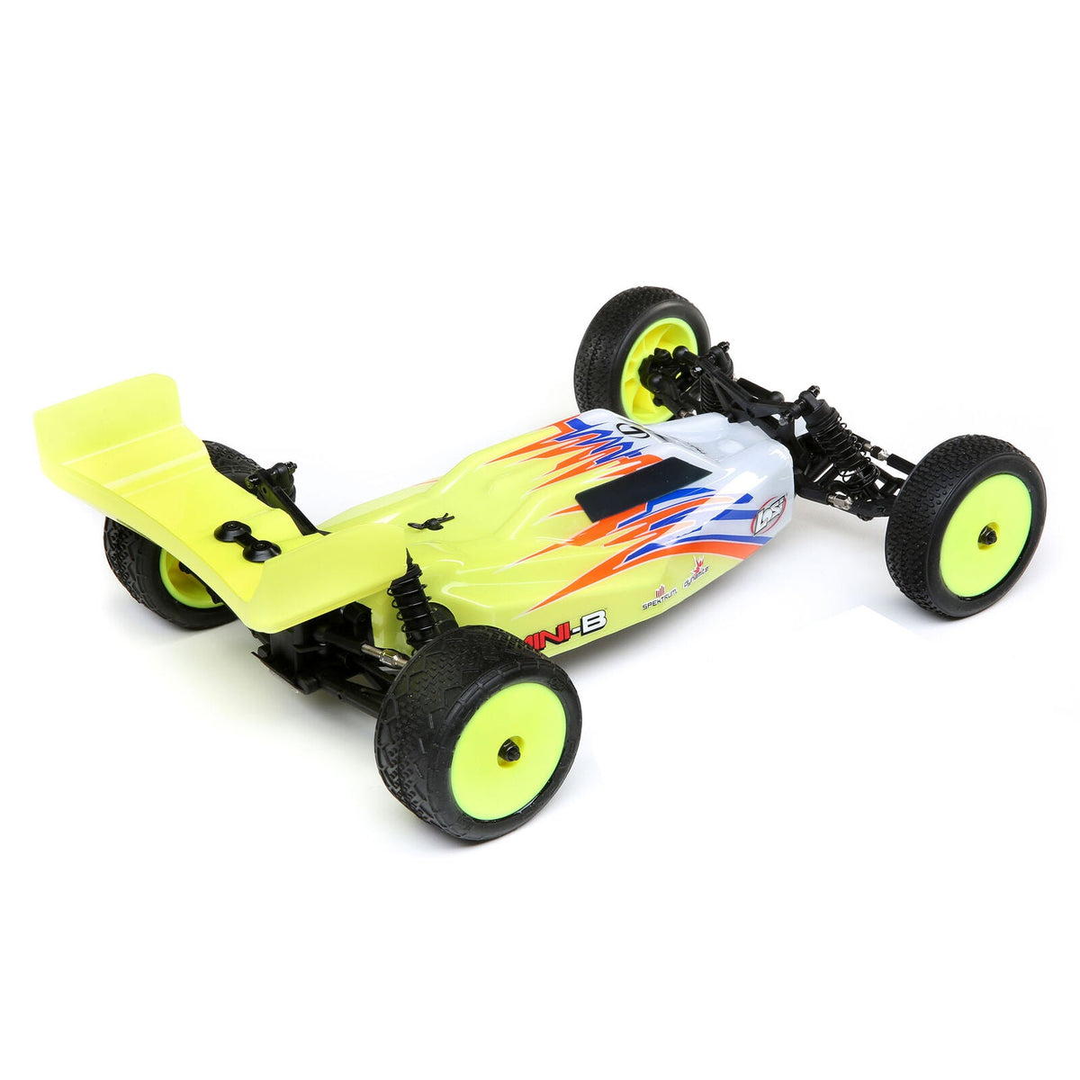 1/16 Mini-B 2WD Buggy Brushed RTR, Yellow/White - LOS01016T3