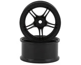 RC Art SSR Professor SPX 5-Split Spoke Drift Wheels Black 2 Deep Face 8mm Offset w/12mm Hex - RCA-ART-WW-0108BK