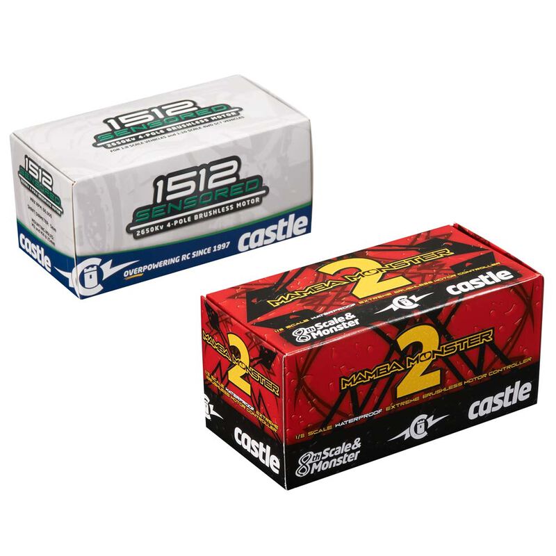 1/8 Mamba Monster 2 Waterproof ESC/2650Kv Sensored Brushless Motor Combo: 6.5mm Bullet - CSE010010804