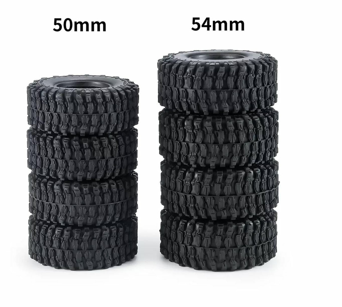 Axial SCX24 Rubber Crawler Tires 50mm x 20mm - TRC-117