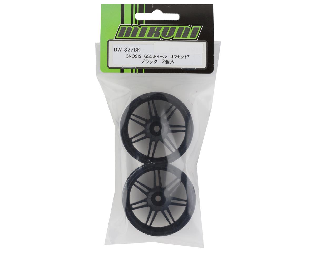 Mikuni Gnosis GS5 6-Split Spoke Drift Wheels Black 2 7mm Offset w/12mm Hex - DW-827BK