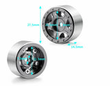 Axial SCX24 Aluminum Beadlock Rims 5 Spoke Orange - TRC-115