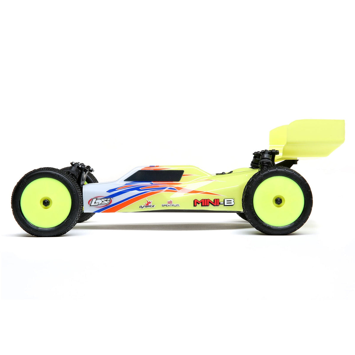 1/16 Mini-B 2WD Buggy Brushed RTR, Yellow/White - LOS01016T3