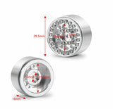 Axial SCX24 Aluminum Beadlock Rims Orange Black - TRC-113