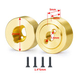 Axial SCX24 Rear Brass Axle Knuckle Caps Weights - TRC-111