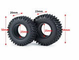 Axial SCX24 Rubber Crawler Tires 54mm x 23mm - TRC-118