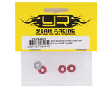 Yeah Racing 4mm Aluminum Serrated Wheel Lock Nut (4) Red - YEA-YA-0448RD