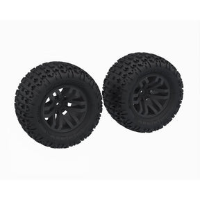 Arrma dBoots 'FORTRESS MT' Tire Set Glued, Black (2) - ARA-1608