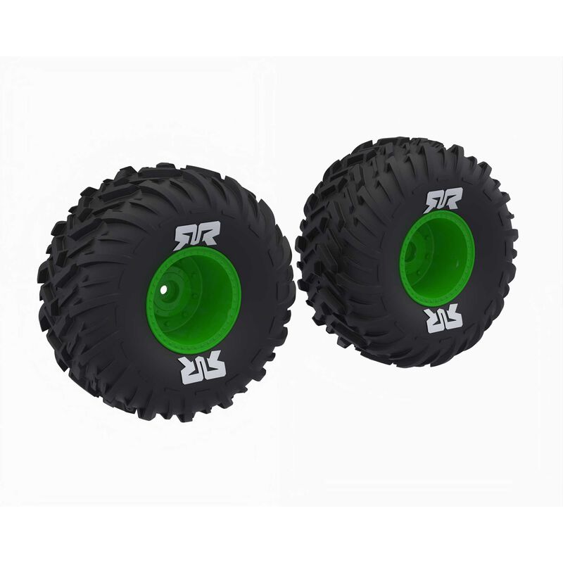 Arrma dBoots Cut Chevron MT Tire Set Glued, Green