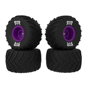 dBoots Chevron MT Tire Set Glued, Purple (2 Pairs): GROM