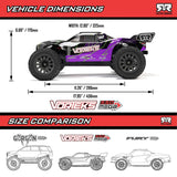 Arrma 1/10 VORTEKS 2WD RTR Brushed Stadium Truck (Battery & Charger Included)