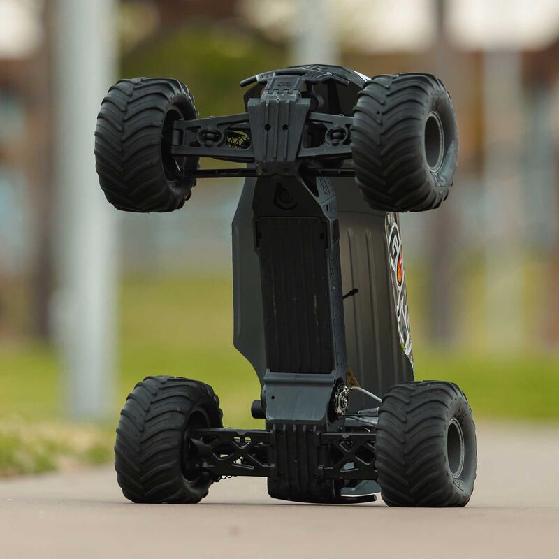 1/10 GORGON 2WD RTR Brushed Monster Truck (Battery & Charger Included), Gun Metal