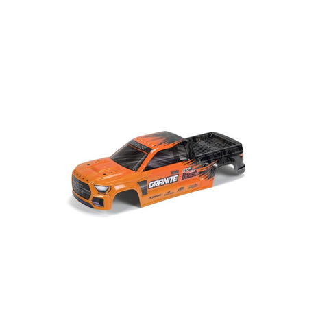 1/10 GRANITE 4X2 Painted Decaled Trimmed Body Orange/Black - ARA402343