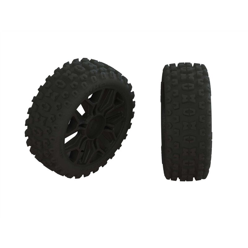 Dboots '2HO' Tire Set Glued Gun Metal (2) - ARA550088