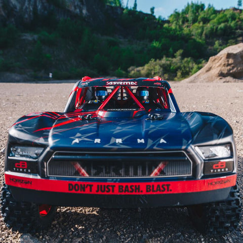 1/7 MOJAVE 6S V2 4WD BLX Desert Truck with Spektrum Firma RTR Red/Black - ARA7604V2T2