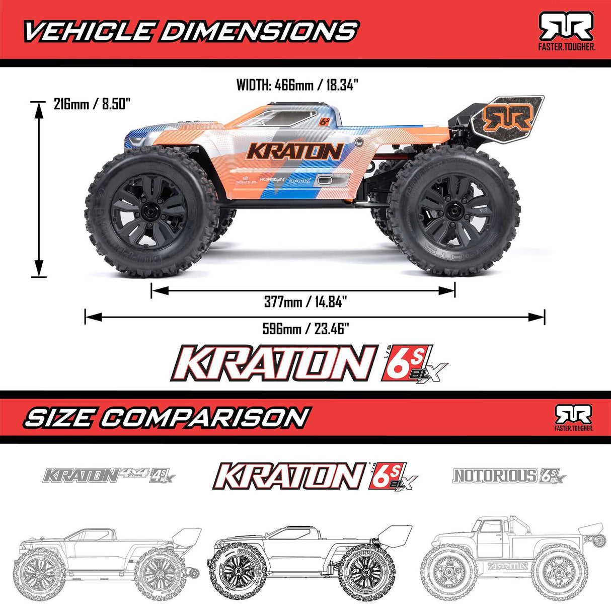 ARA8608V6T1 1/8 ARRMA KRATON 6S