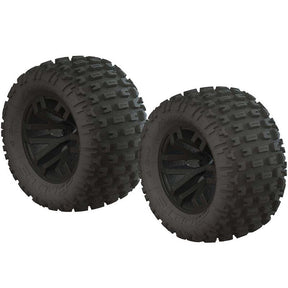 Arrma 1/10 dBoots Fortress MT 2.2/3.0 Pre-Mounted Tires, 14mm Hex, Black (2) - AR550044