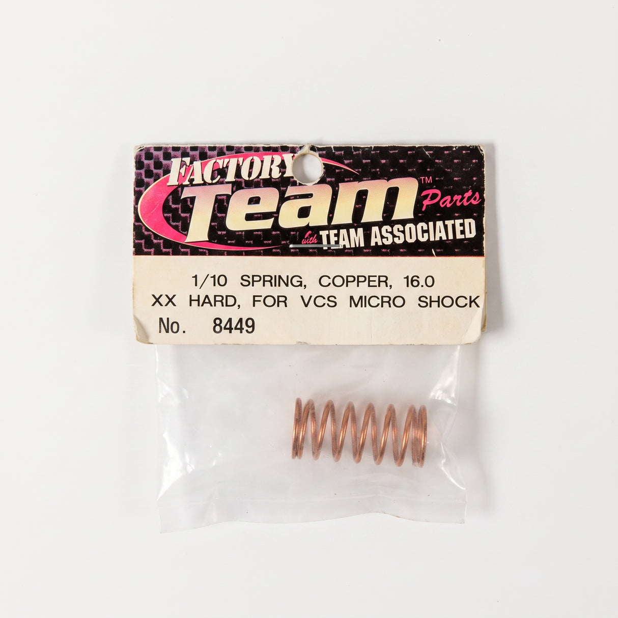 ASC8449 1/10 SPRING, COPPER, 16.0 XX HARD, FOR VCS MICRO SHOCK