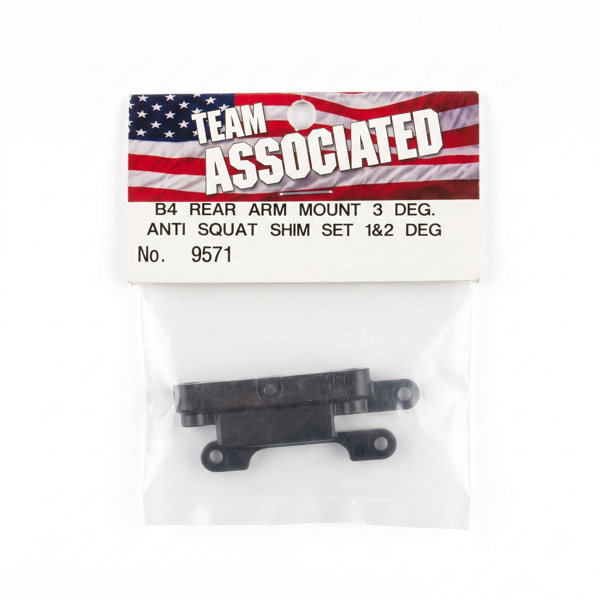 ASC9571 B4 REAR ARM MOUNT 3 DEG. ANTI SQUAT SHIM SET 182 DEG