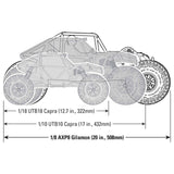 AXI-1207T1  1/8 AXP8 Gilamon 2.2 4X4 RTR Brushed Trail Buggy, Green
