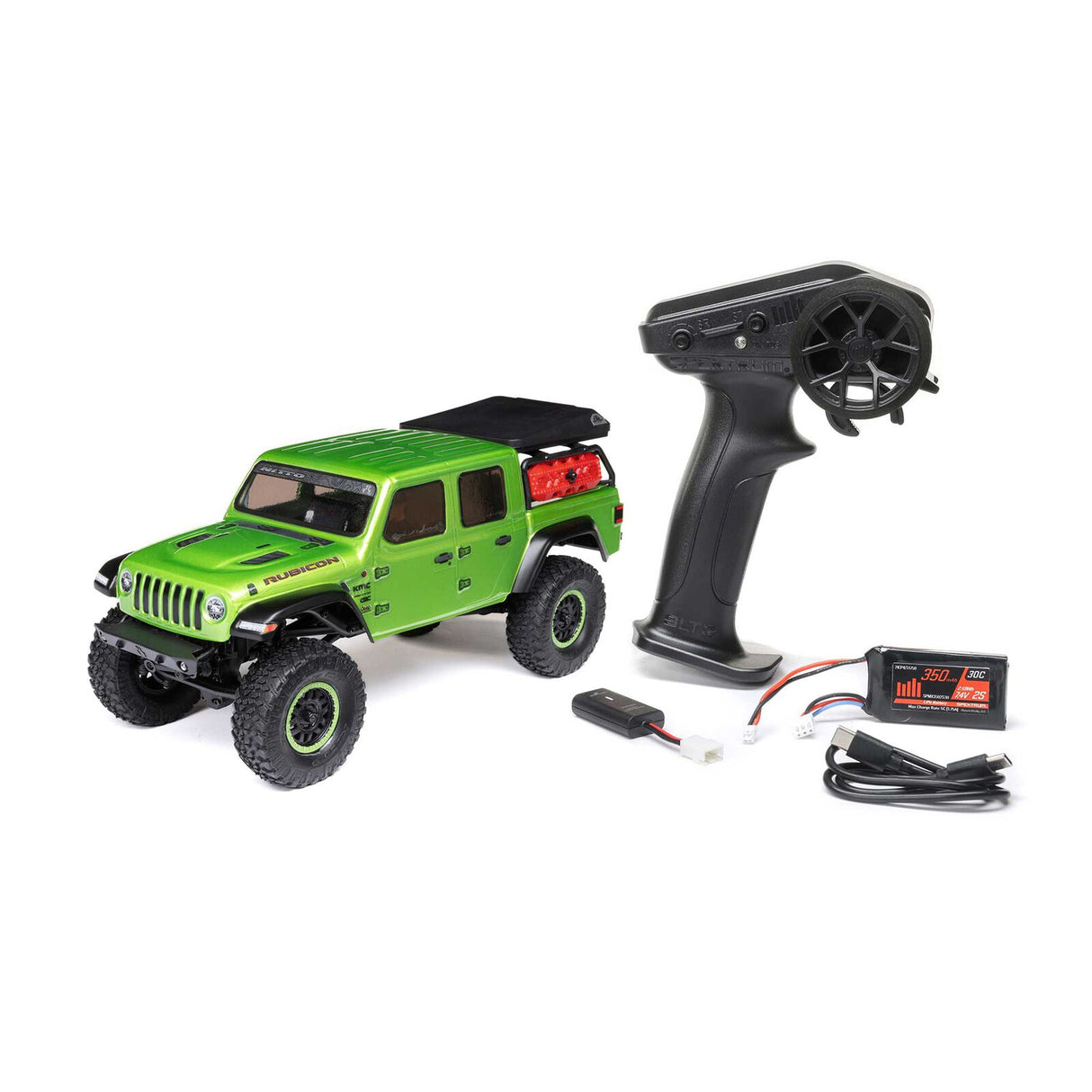 AXI00005V2T3 1/24 SCX24 Jeep JT Gladiator 4X4 RTR Brushed Rock Crawler (Battery & Charger Included), Green