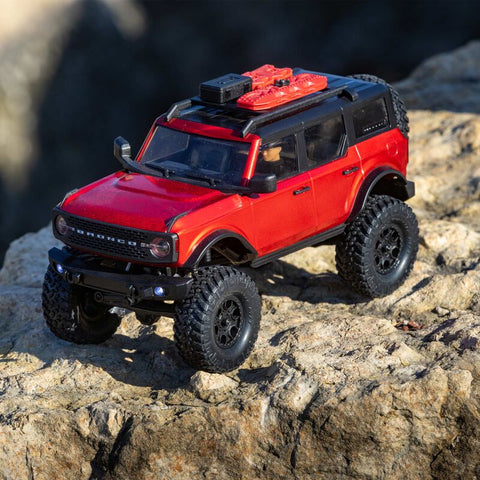 1/24 SCX24 2021 Ford Bronco 4WD Truck Brushed RTR, Red - AXI00006T1