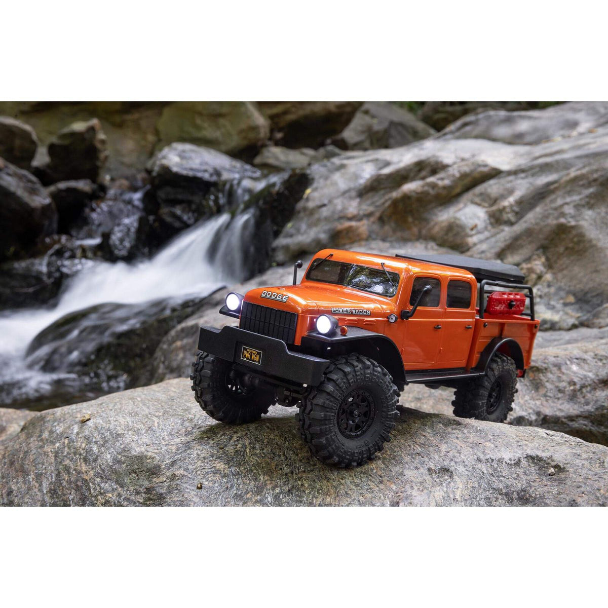 AXI00007T1 1/24 SCX24 Dodge Power Wagon 4X4 RTR Brushed Rock Crawler (Battery & Charger Included), Orange