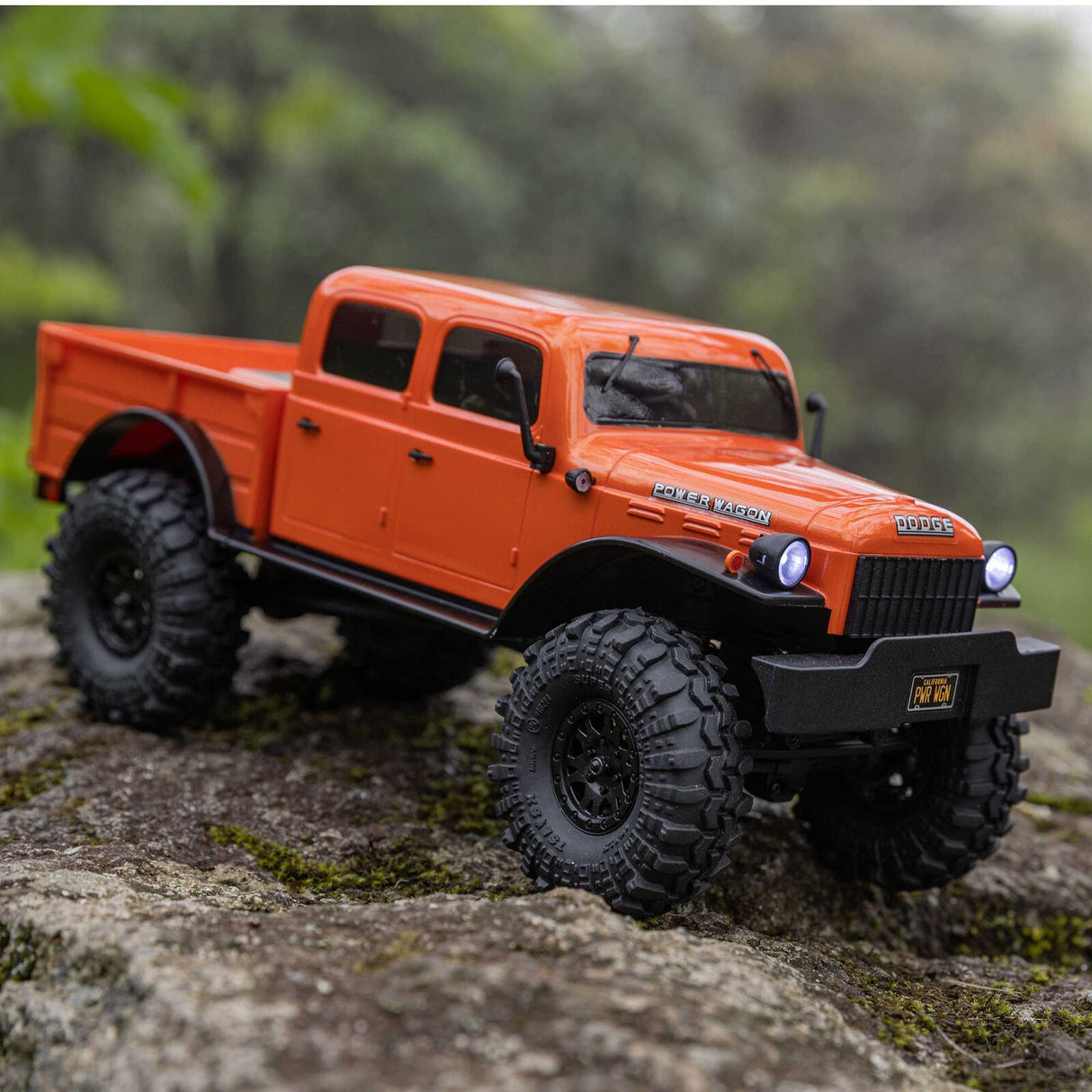 AXI00007T1 1/24 SCX24 Dodge Power Wagon 4X4 RTR Brushed Rock Crawler (Battery & Charger Included), Orange