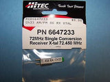 HITEC 72mHz SINGLE CONVERSION RECEIVER CRYSTAL (72.450 MHz) CH 33 #6647233