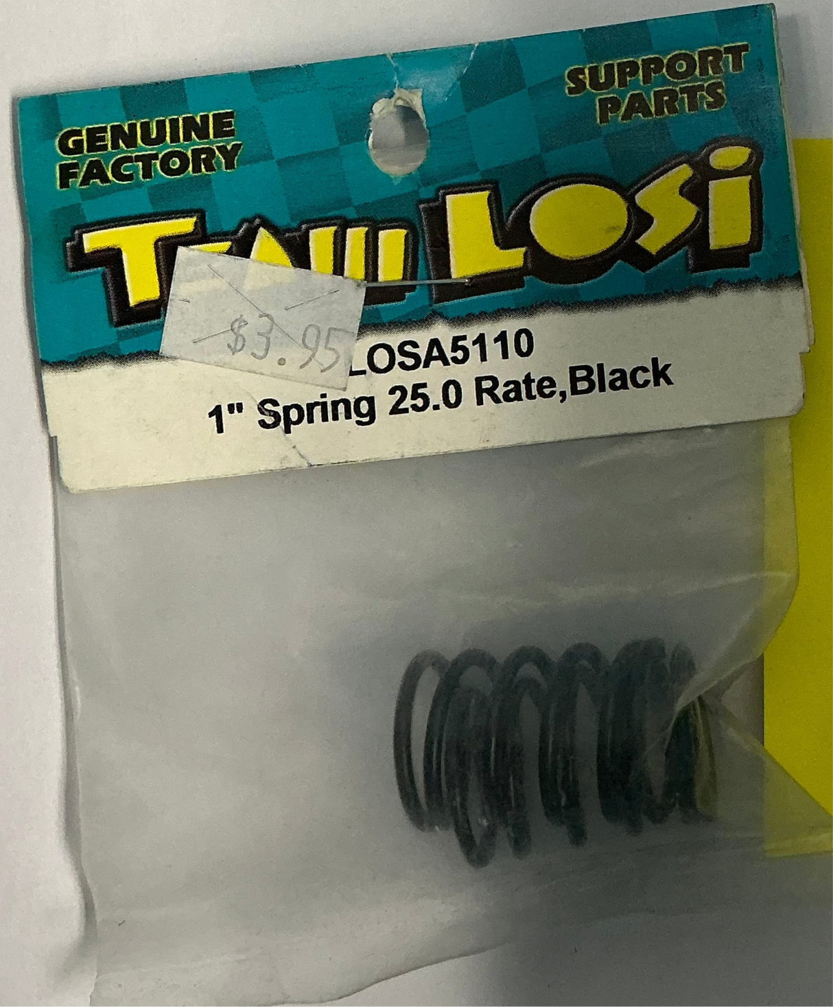 TEAM LOSI 1" Spring 25.0 Rate, Black LOSA5110