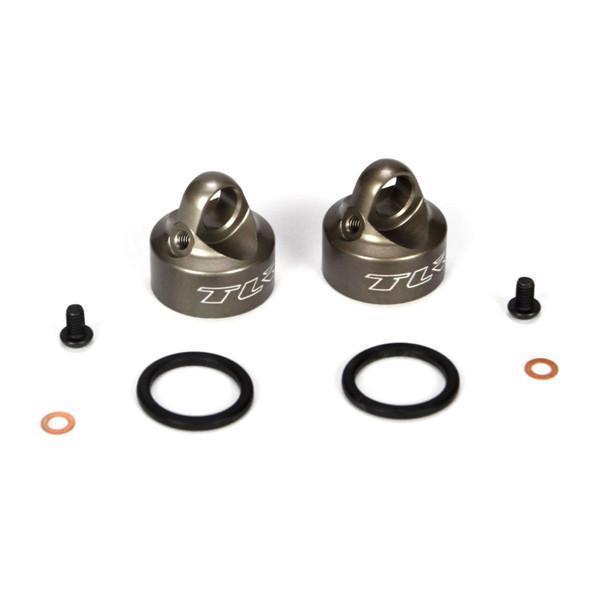Bleeder Shock Caps Alum (2): 22/22T/22-4 (TLR5065)