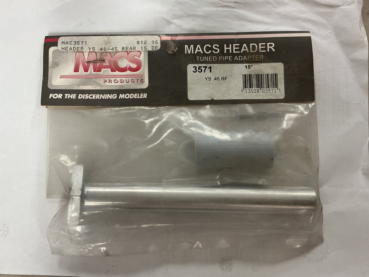 MACS HEADER TUNED PIPE ADAPTER 3571 YS .45 RF