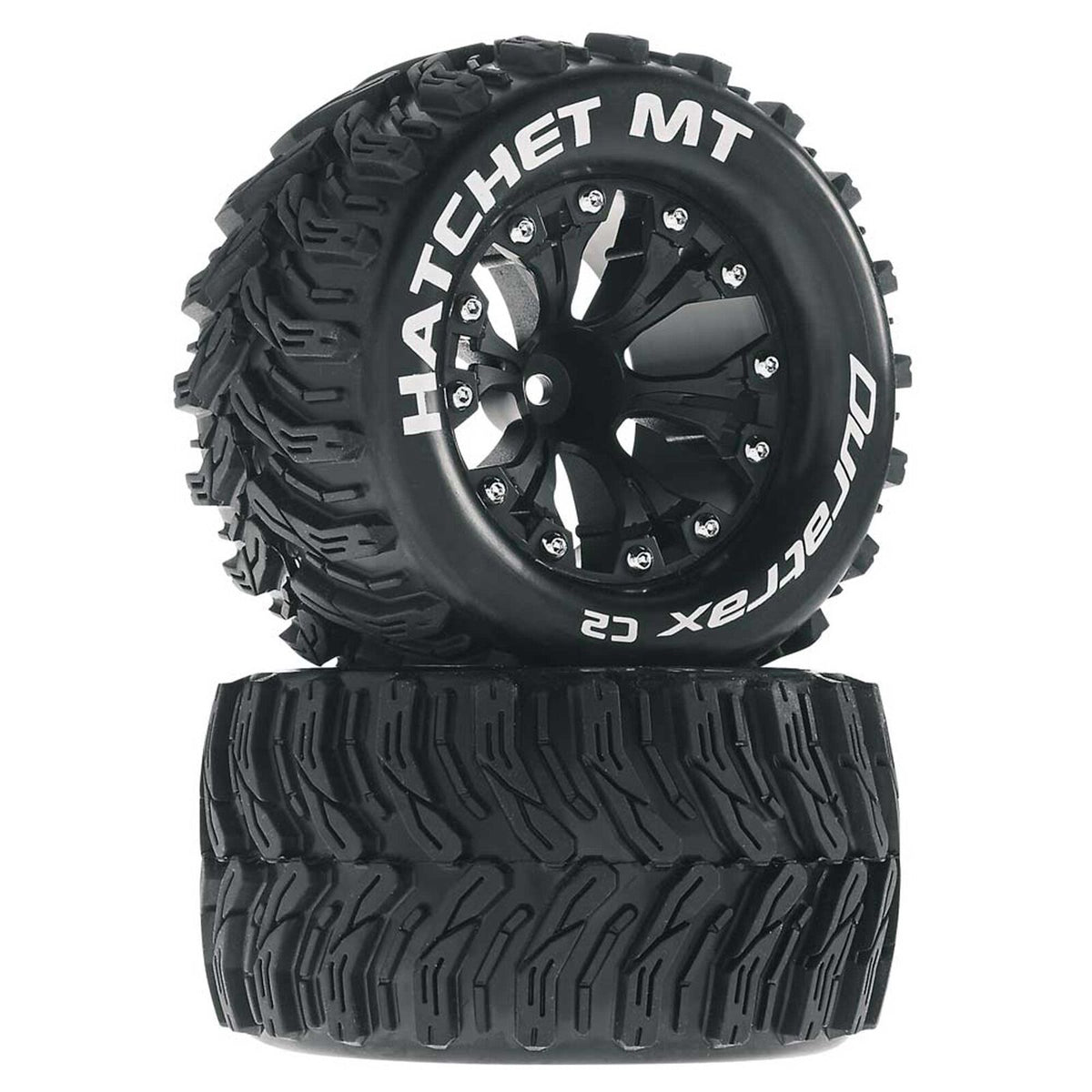 Hatchet MT 2.8" Mounted Offset Tires, Black (2) - DTXC3528