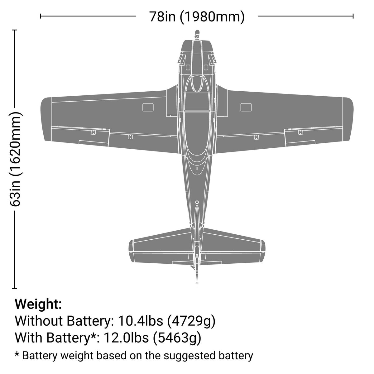 EFL013550 Carbon-Z T-28 Trojan 2.0m BNF Basic with AS3X and SAFE Select