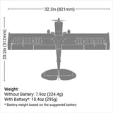 EFL02150D  Micro Scrappy 800mm BNF Basic with AS3X and SAFE Select