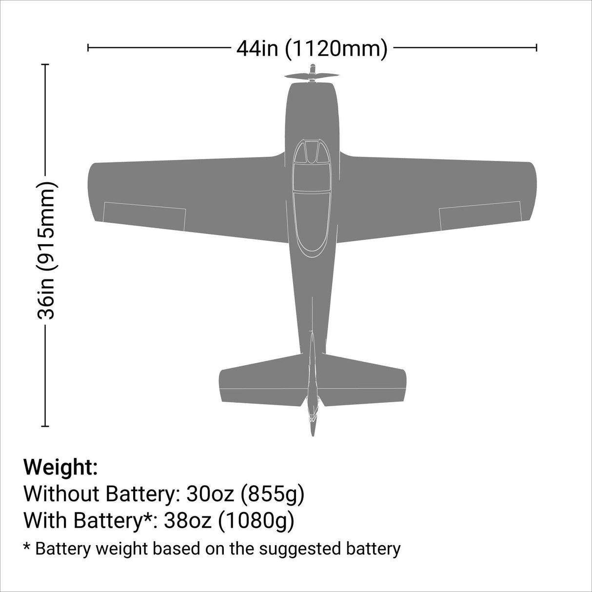 EFL08250 T-28 Trojan 1.1m BNF Basic with AS3X and SAFE Select