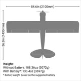 EFL124500 Carbon-Z Cub SS 2.1m BNF Basic with AS3X and SAFE Select